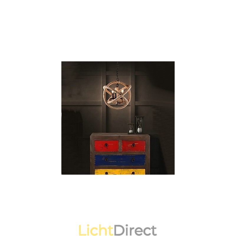Landelijke mini-stijl schilderij metalen kroonluchter