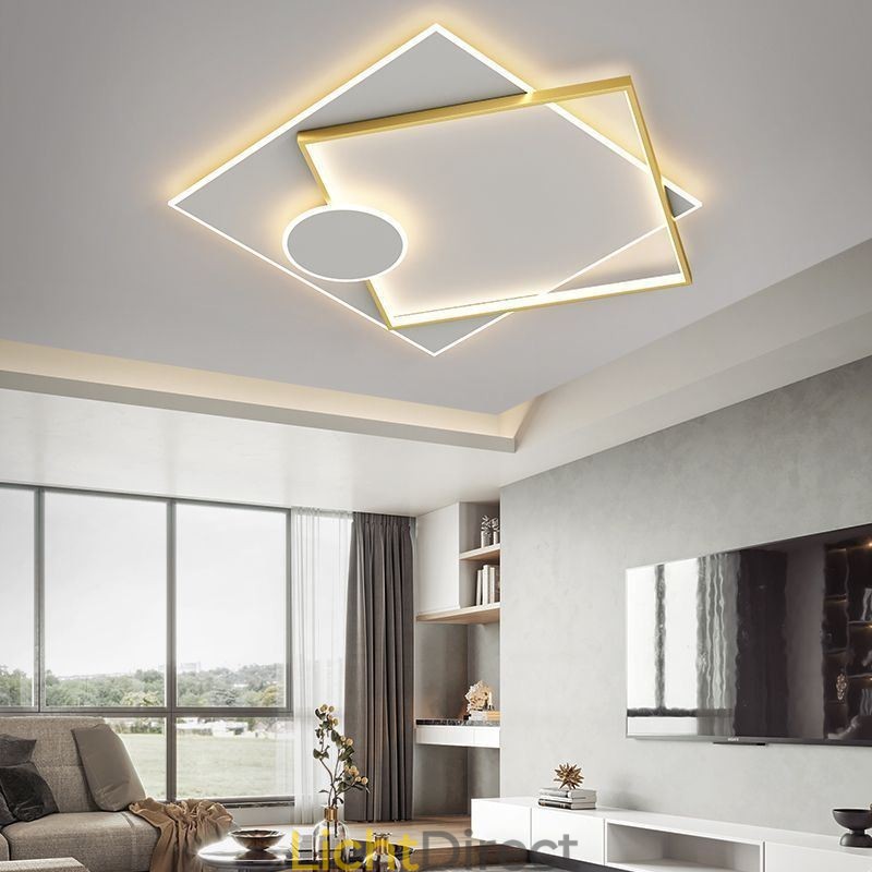 Moderne plafondlamp vierkante geometrische acryl plafondlamp