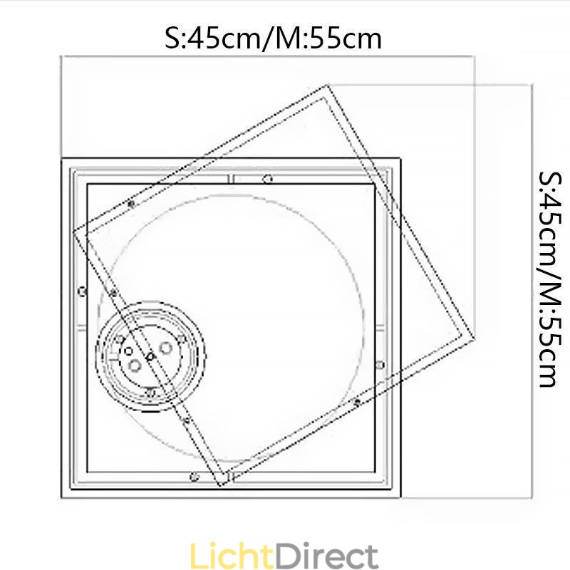 Moderne plafondlamp vierkante geometrische acryl plafondlamp