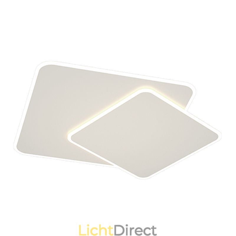 Moderne, inbouwbare, geometrische, vierkante plafondlamp