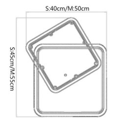 Moderne, inbouwbare, geometrische, vierkante plafondlamp