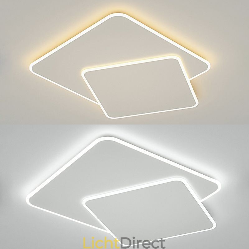 Moderne, inbouwbare, geometrische, vierkante plafondlamp