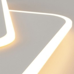 Moderne, inbouwbare, geometrische, vierkante plafondlamp