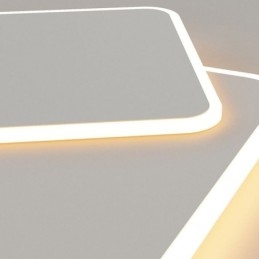 Moderne, inbouwbare, geometrische, vierkante plafondlamp