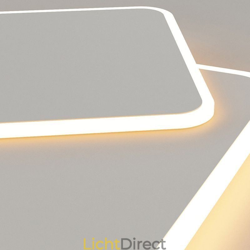 Moderne, inbouwbare, geometrische, vierkante plafondlamp