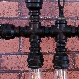 Vintage schilderij metalen kroonluchter