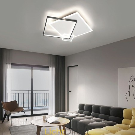 Moderne plafondlamp Geometrische vierkante plafondlamp Moderne plafondlamp Geometrische vierkante plafondlamp