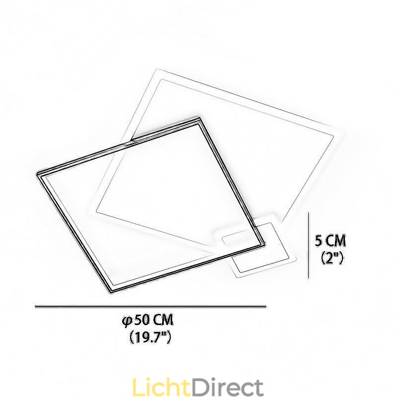 Moderne plafondlamp Geometrische vierkante plafondlamp