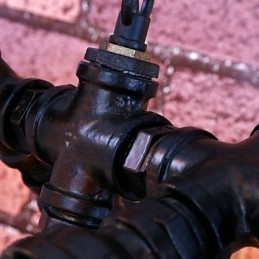 Vintage schilderij metalen kroonluchter