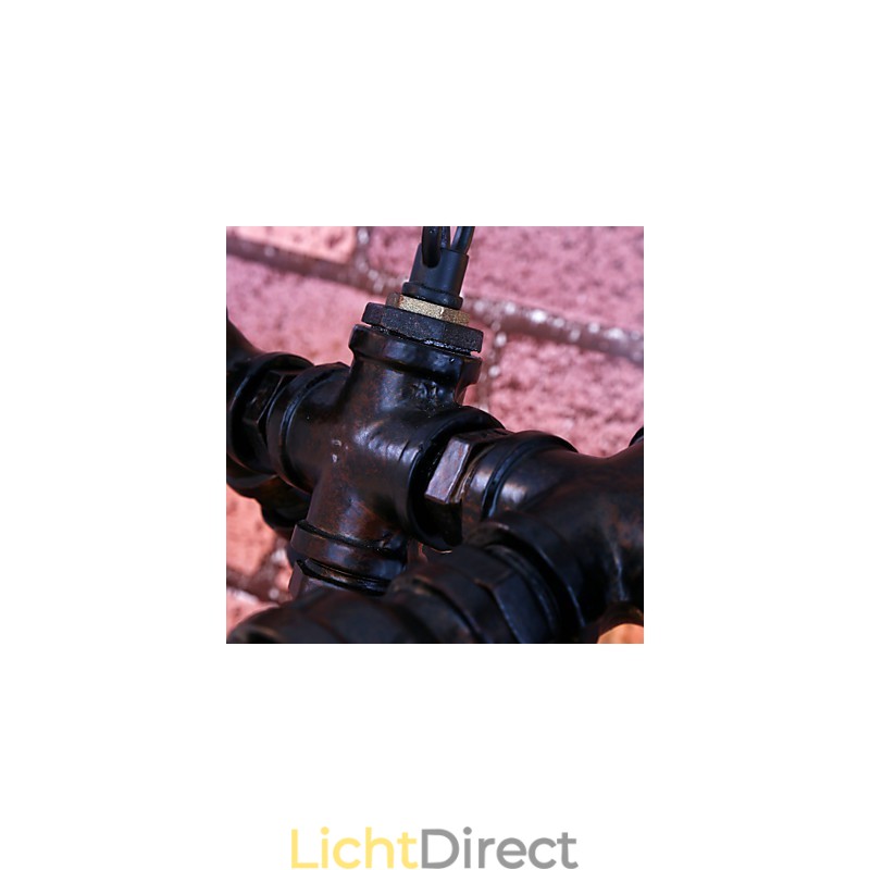 Vintage schilderij metalen kroonluchter