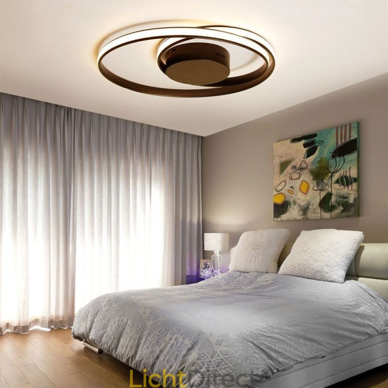 Moderne plafondlampen Dubbele ronde lampen