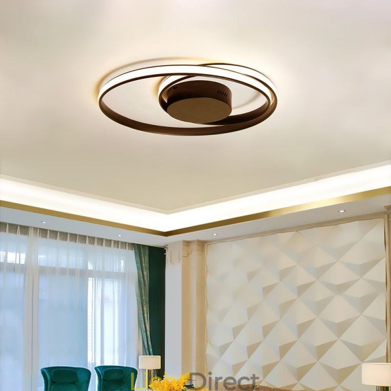 Moderne plafondlampen Dubbele ronde lampen