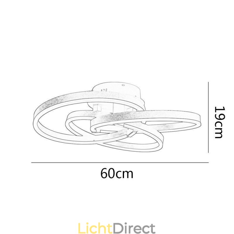 Moderne plafondlamp 3-rings plafondlamp
