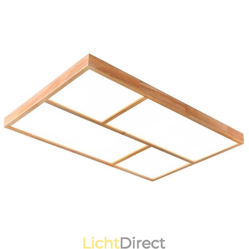 Moderne plafondlamp Minimalistische houten stijl plafondlamp met inbouwmontage