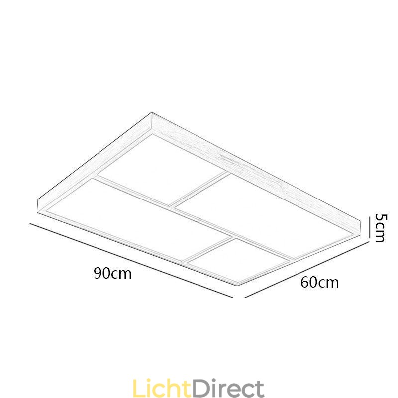 Moderne plafondlamp Minimalistische houten stijl plafondlamp met inbouwmontage