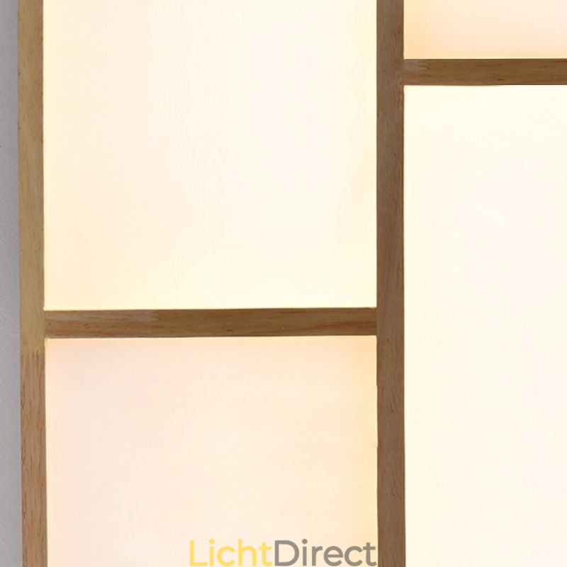 Moderne plafondlamp Minimalistische houten stijl plafondlamp met inbouwmontage