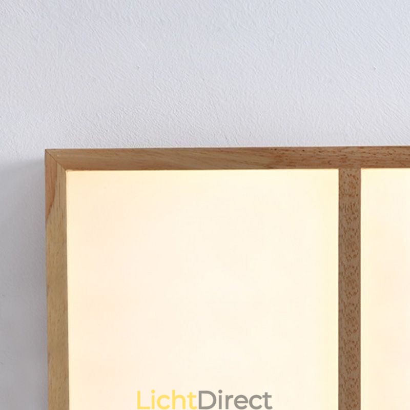 Moderne plafondlamp Minimalistische houten stijl plafondlamp met inbouwmontage