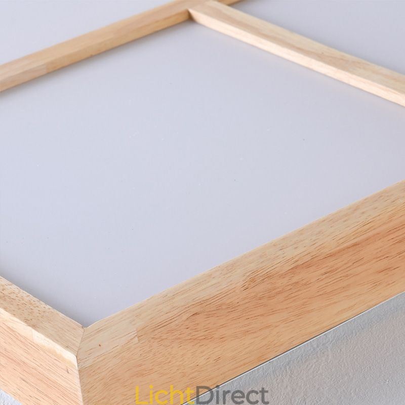 Moderne plafondlamp Minimalistische houten stijl plafondlamp met inbouwmontage