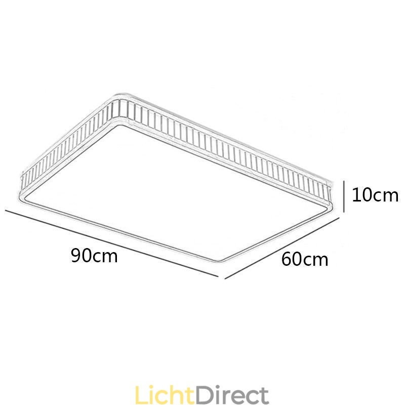 Japanse acryl plafondlamp Rechthoekige rubberhouten plafondlamp