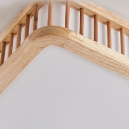 Japanse acryl plafondlamp Rechthoekige rubberhouten plafondlamp