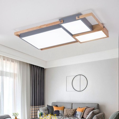 Moderne plafondlamp, rechthoekige plafondlamp Moderne plafondlamp, rechthoekige plafondlamp