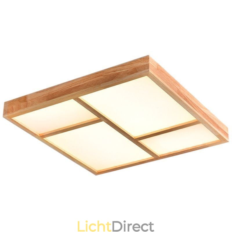 Japanse acryl plafondlamp Geometrische houten plafondlamp
