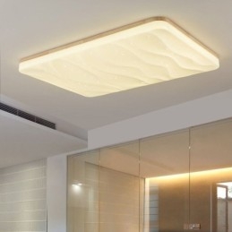 Japanse acryl plafondlamp rechthoekige gegolfde plafondlamp
