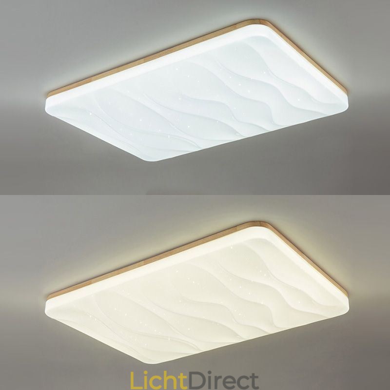 Japanse acryl plafondlamp rechthoekige gegolfde plafondlamp