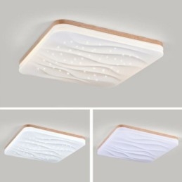 Japanse acryl plafondlamp vierkante gegolfde plafondlamp
