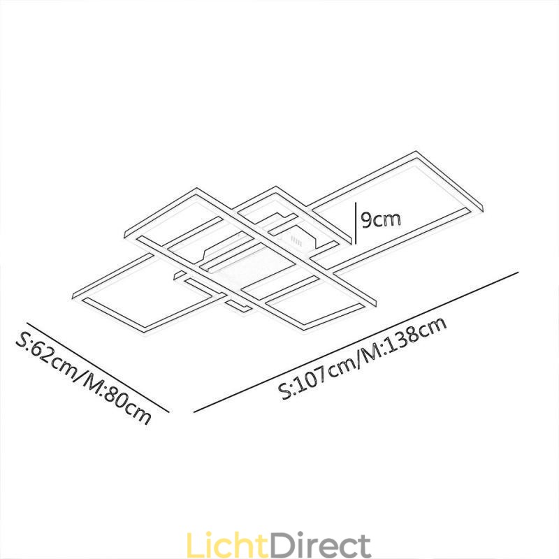 Moderne plafondlamp Geometrische vierkante plafondlamp