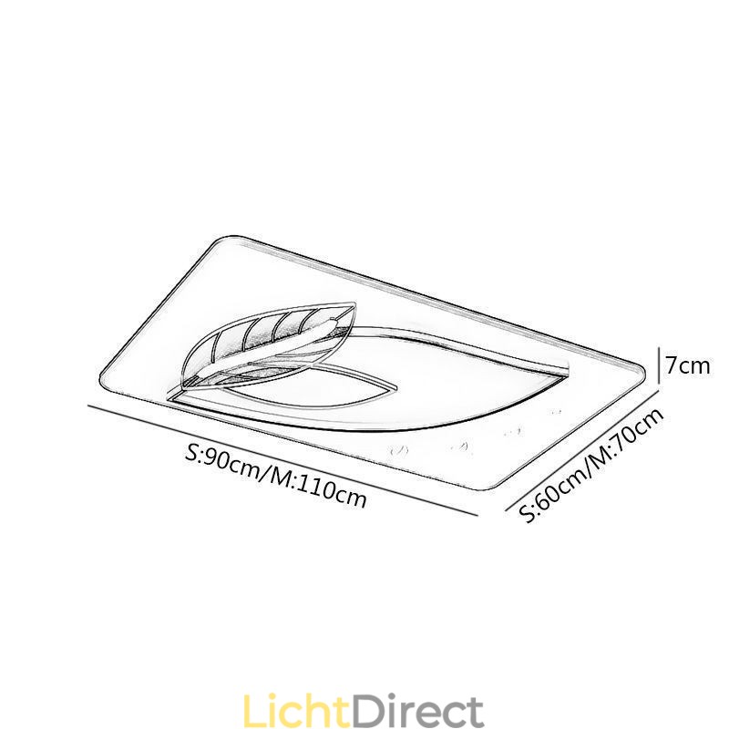 Luxe Plafondlamp Creatief Bladontwerp Plafondlamp
