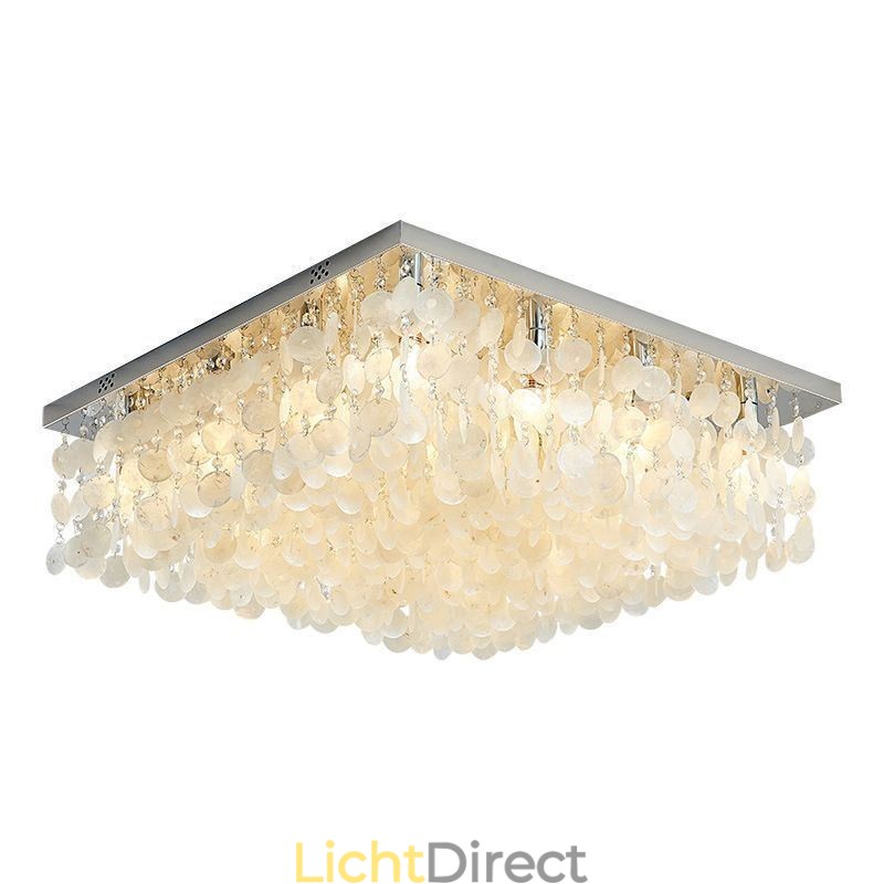 Moderne witte schelp plafondlamp inbouw kroonluchter