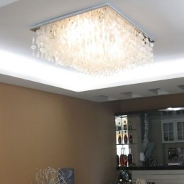 Moderne witte schelp plafondlamp inbouw kroonluchter