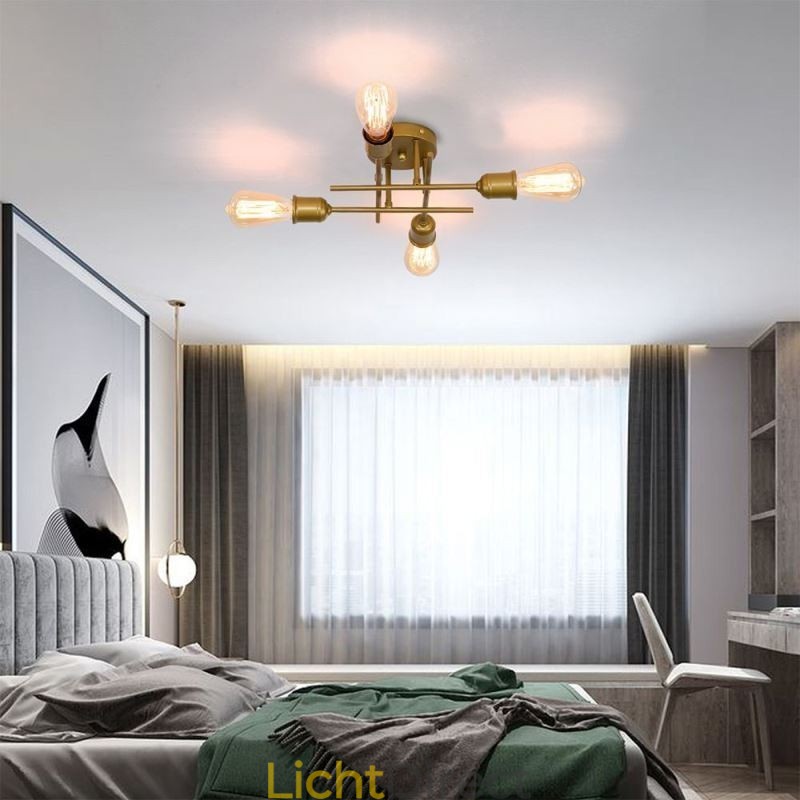 Plafondlamp met 4 fittingen voor inbouw
