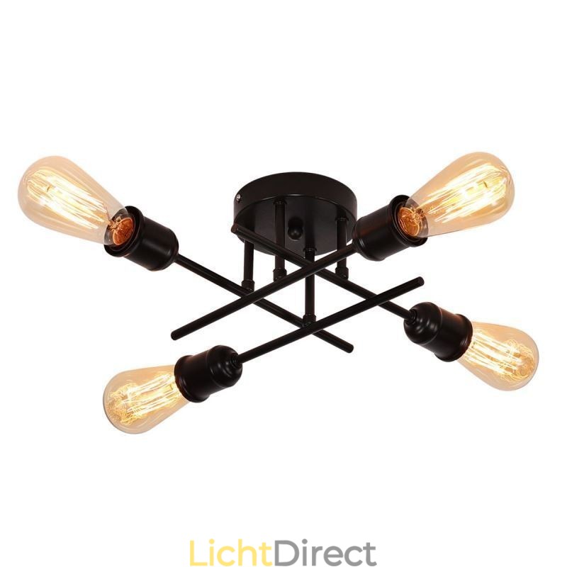 Plafondlamp met 4 fittingen voor inbouw