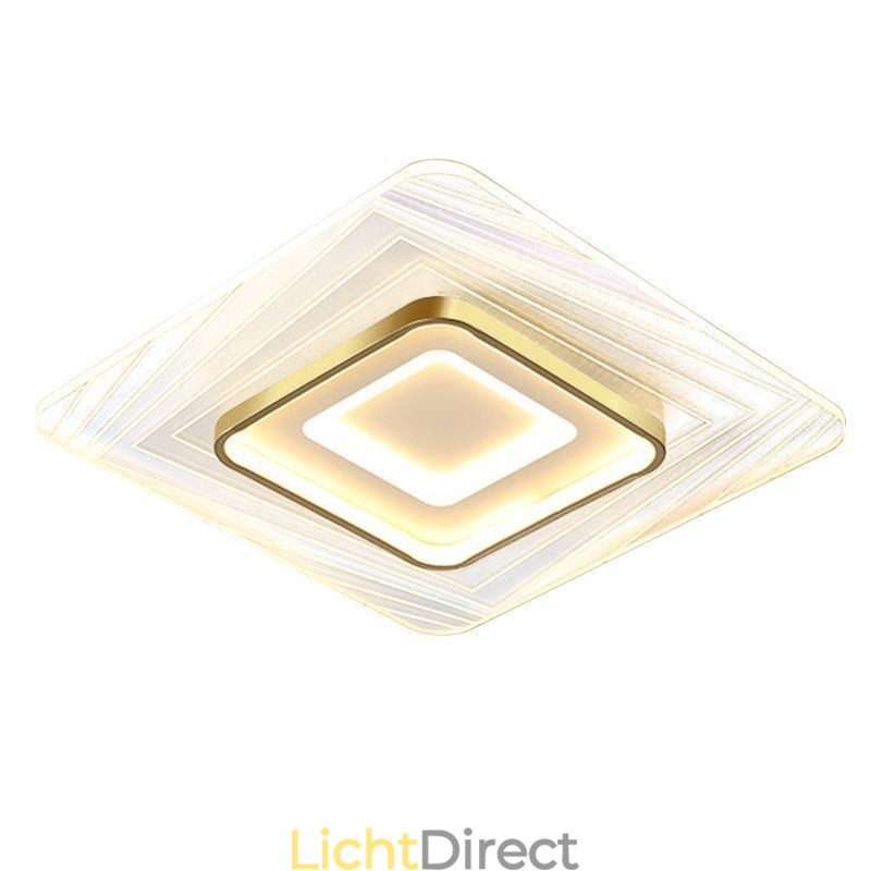 Plafondlamp, inbouw, vierkante plafondlamp