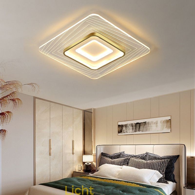 Plafondlamp, inbouw, vierkante plafondlamp