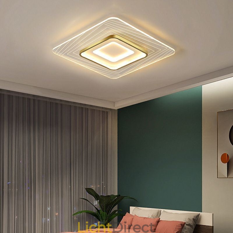Plafondlamp, inbouw, vierkante plafondlamp