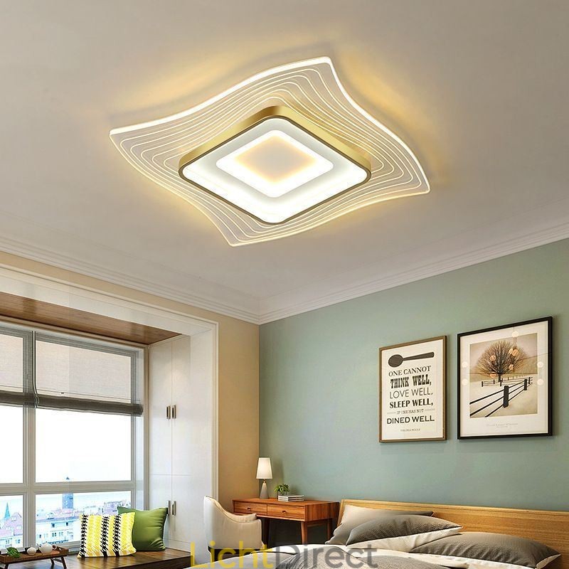 Moderne plafondlamp, inbouw, vierkante plafondlamp