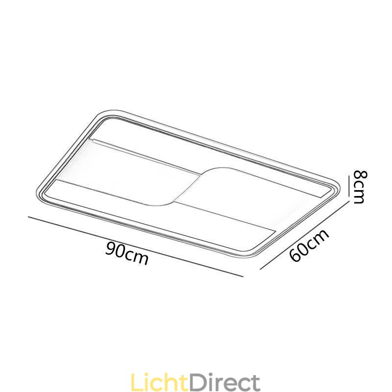 Moderne plafondlampen armatuur Rechthoekige plafondlampen 90*60cm
