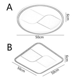 Plafondlamp met ronde inbouwmontage, plafondlamp met ronde inbouwmontage
