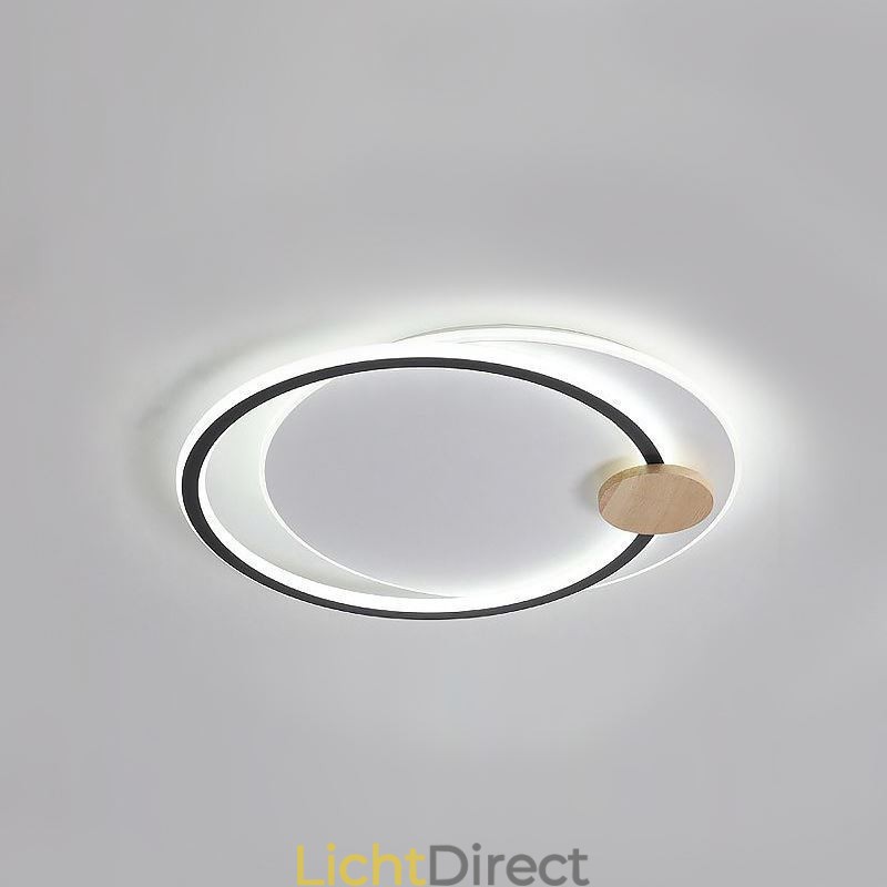 Moderne plafondlamp van acryl met 2 ringen