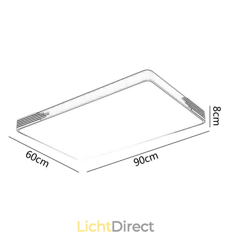 Moderne plafondlamp met rechthoekige plafondlamp