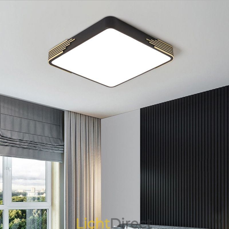 Moderne plafondlamp met inbouwmontage, vierkante plafondlamp