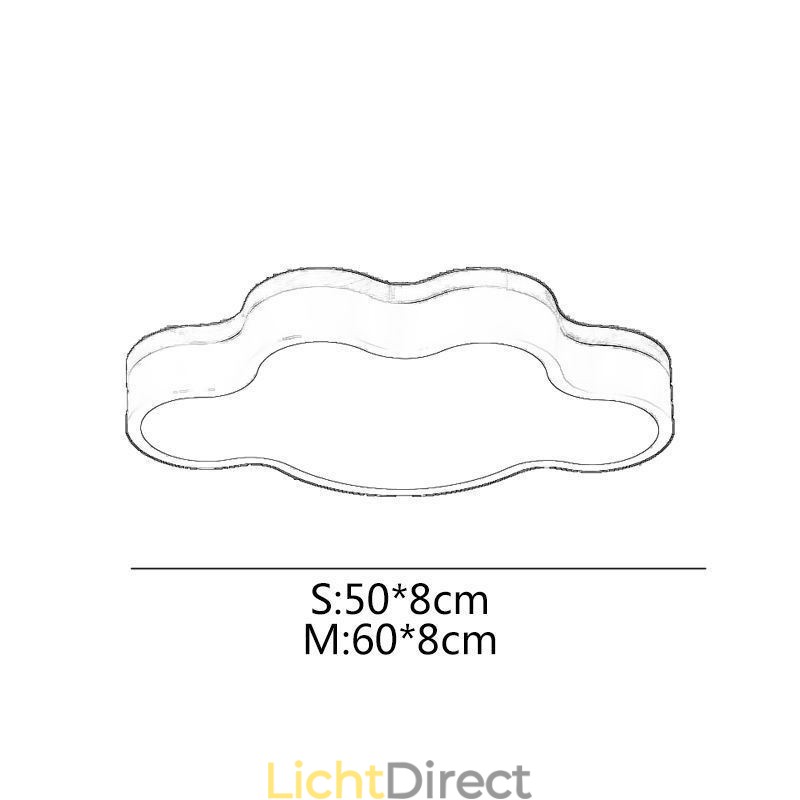 Moderne, creatieve plafondlamp in de vorm van een wolk van acryl voor kinderen
