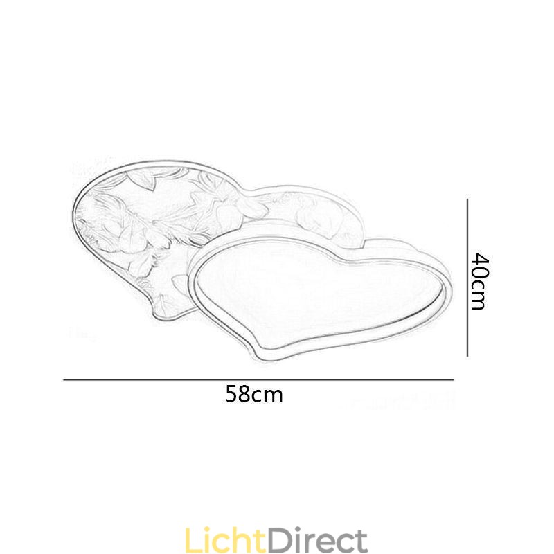 Moderne lampen Hartvormige plafondlamp voor meisjes