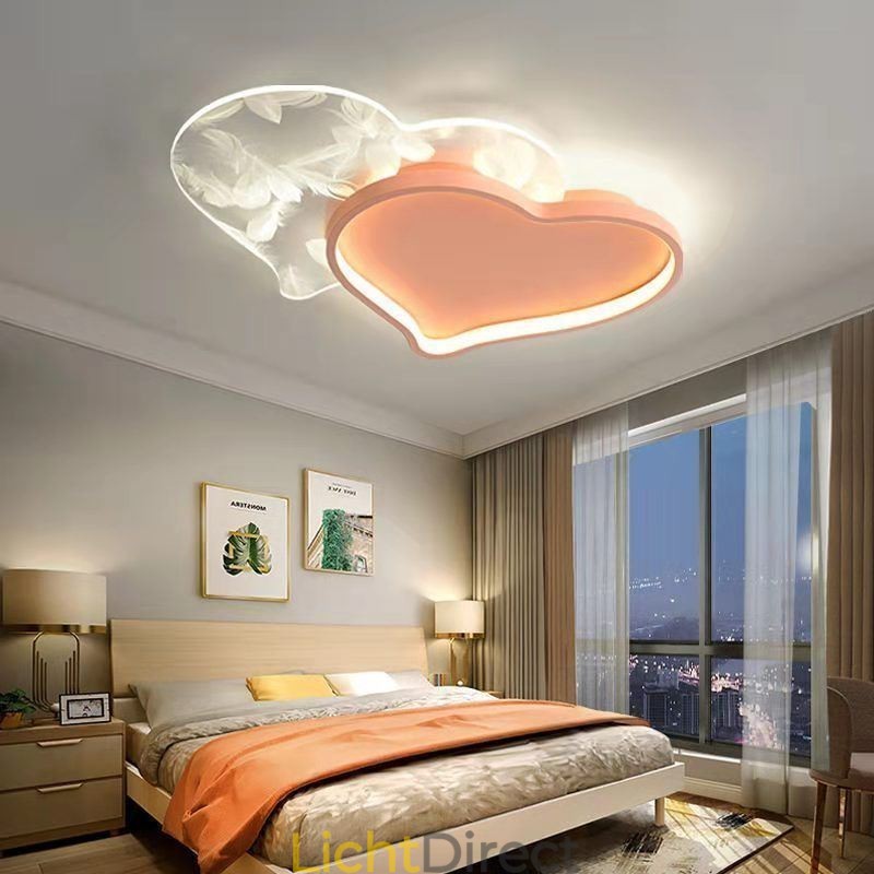 Moderne lampen Hartvormige plafondlamp voor meisjes