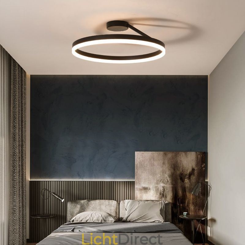 Moderne plafondlamp met cirkelvormige verlichting en acryl lampenkap
