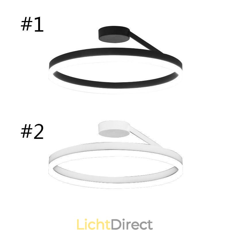 Moderne plafondlamp met cirkelvormige verlichting en acryl lampenkap