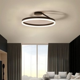 Moderne plafondlamp met cirkelvormige verlichting en acryl lampenkap